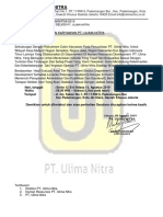 Surat Panggilan Selksi Pt. Ulima Nitra