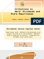 Distributions To Shareholders: Dividends and Share Repurchases