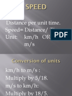 Converting Between km/h and m/s Speed Units