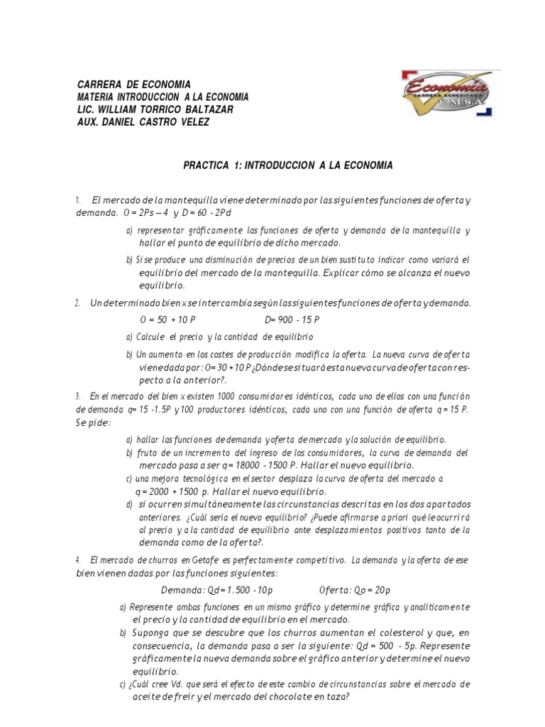 Análisis de Mercados en Economía | PDF | Oferta y demanda | Oferta ...