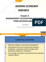 Engineering Economy SME4833: Management Accounting and Short Term Decision-Making