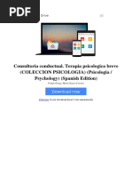 Consultoria Conductual Terapia Psicologica Breve Coleccion Psicologia Psicologia Psychology Spanish Edition by Frojan Parga Maria Xesus Coord 8436812379