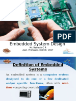 Embedded System Design: Mr. Ramesh C R Asst. Professor, Doece, Vast