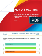 Kick Off Meeting KHS Aktivasi Icon Denpasar 2019