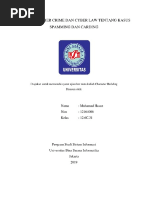Makalah Cyber Crime Dan Cyber Law Tentang Kasus Spamming Dan Carding