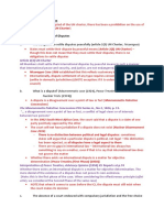 Dispute Settlement Outline