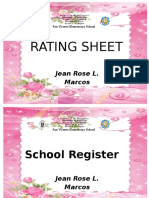 Rating Sheet: Jean Rose L. Marcos