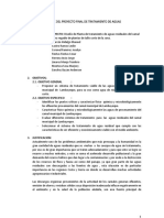 Informe Del Proyecto Final de Tratamiento de Aguas 4545465767