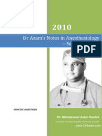 Dr Azam's Notes in Anesthesiology 2nd Edition Pediatric Anesthesia