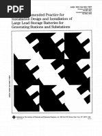 Ieee Recommended Practice For Installation Design and Installation Large Lead Storage Batteries For Generating Stations and Substations