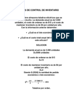 Metodos de Control de Inventario Actividad 3 PDF