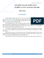 đề thi vào lớp 10 môn toán năm 2019 PDF