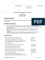 Medical Student Performance Evaluation For Typical Student October 1, 2017 Identifying Information