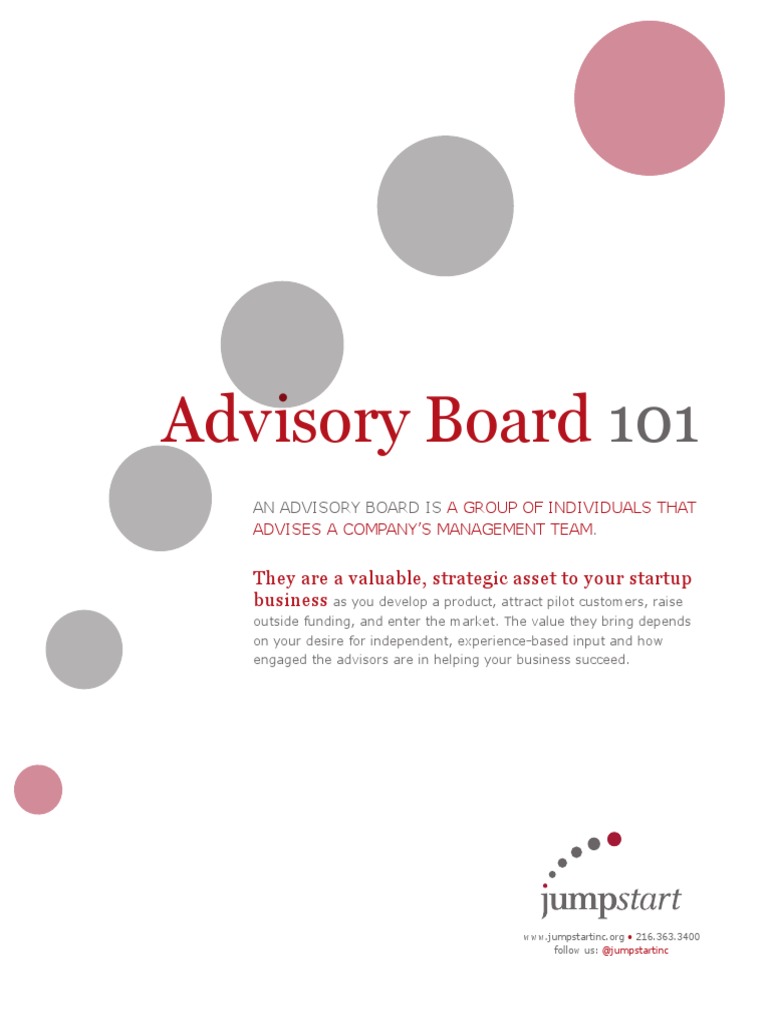Advisory Board 101 Download Free Pdf Board Of Directors Startup