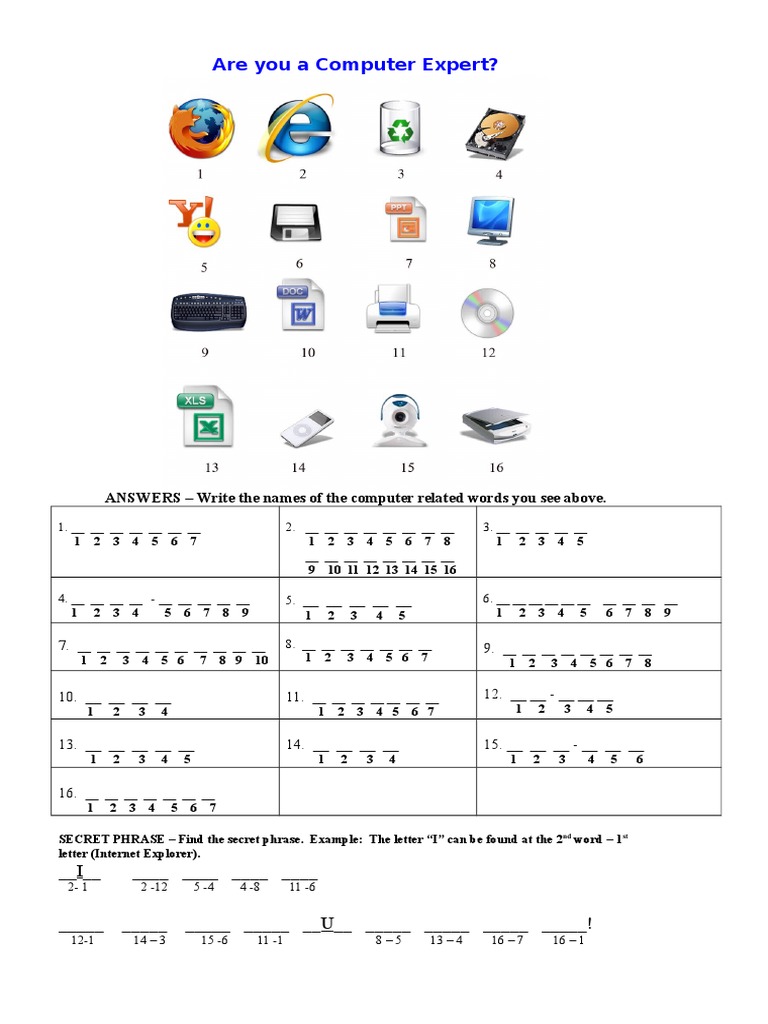 Are You A Computer Expert? | PDF | Video Game Platforms | Digital ...