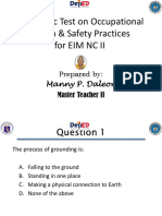 Diagnostic Test On Ohsp For Eim NC Ii Class PDF