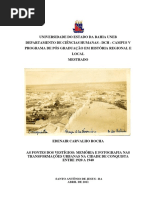 As Fontes Dos Vestigios Memória e Fotografia Nas Transformações Urbanas Na Cidade de Conquista Entre 1920 a 1940