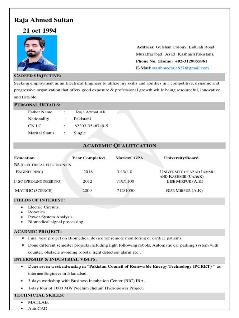 Ahmed CV Word File | PDF