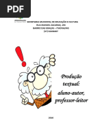 PRODUÇÃO de TEXTO Aluno-Autor, Professor-leitor Para PDF
