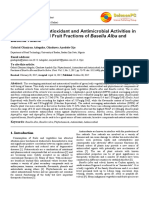Phytochemical, Antioxidant and Antimicrobial Activities in The Leaf, Stem and Fruit Fractions of Basella Alba and
