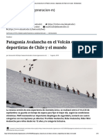 Patagonia Avalancha en El Volcán Convoca A Deportistas de Chile y El Mundo