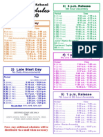 2019-2020 Bell Schedule