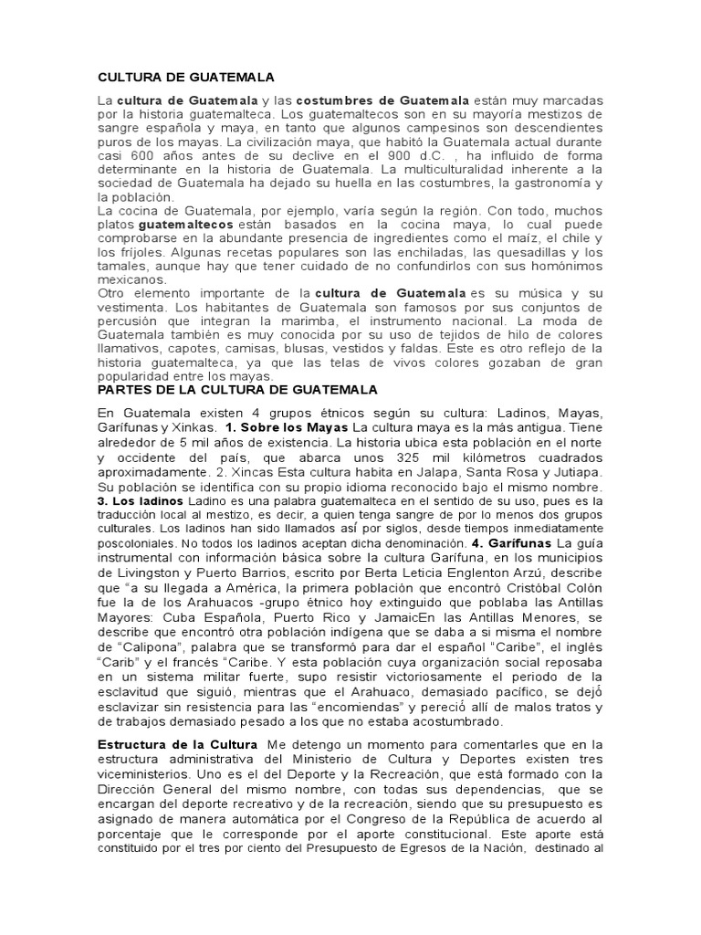 Cultura y Multiculturalidad en Guatemala | PDF | Plan de estudios | Familia