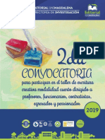 2da Convocatoria Curso-Taller Escritura Creativa _Modalidad Cuento - 2019