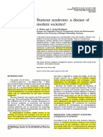 Burnout Syndrome: A Disease of Modern Societies?: A. Weber and A. Jaekel-Reinhard