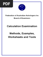 Calculation Examination Methods, Examples, Worksheets and Tools