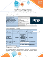 Guía de actividades y rúbrica de evaluación - Fase 2 - Implementar métodos para evaluación del proyecto sostenible.docx