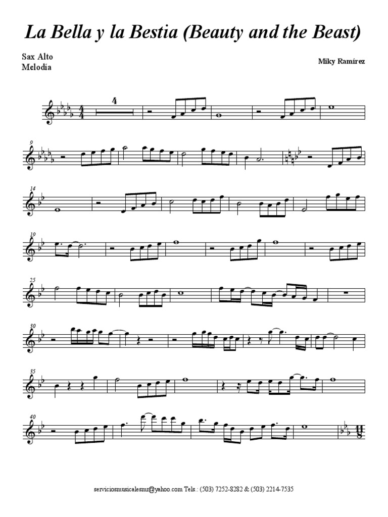 Canzone Di La Bella E La Bestia