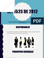 LEY 1575 DE 2012  LEY 1523 DE 2012