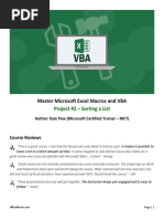 Exercise Master Microsoft Excel Macros and VBA
