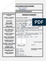 Barangay Council Clearance Document