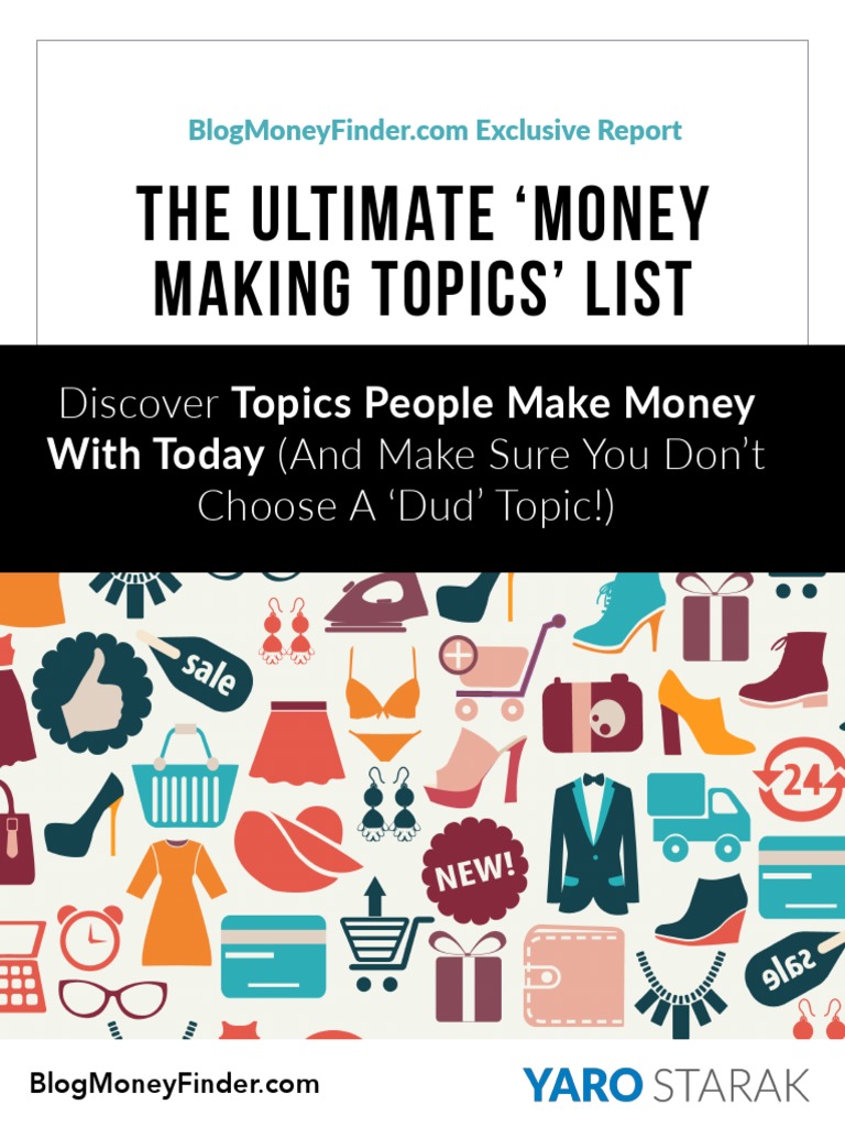 The Ultimate Money Making Topics' List: Discover Topics People Make ...