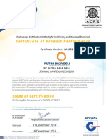 Australian Certification (ACRS-161202) - For Export