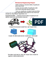 Senior Mechanical Engineering Project: Create 3D Structural Model From Real Tazzari Zero