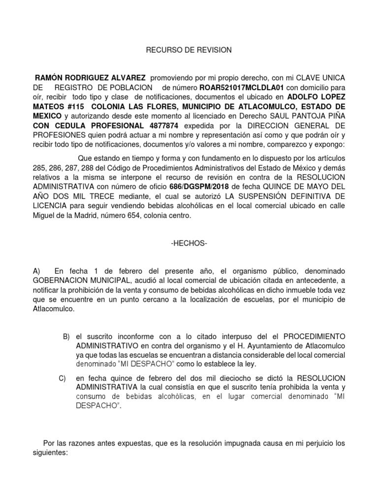 Recurso de Revision | PDF | Justicia | Crimen y violencia