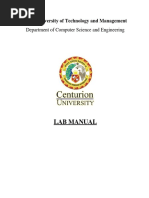 Lab Manual: Department of Computer Science and Engineering