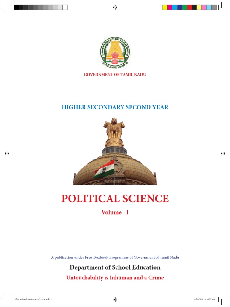 Tamilnadu School Book 12 TH Political Science | PDF | Constitution ...