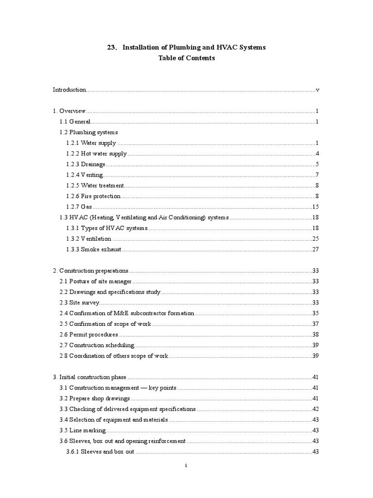 Installation of Plumbing and HVAC Systems PDF | PDF | Sanitary Sewer ...