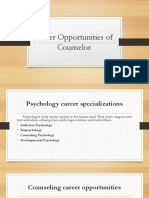 Career Opportunities of Counselor