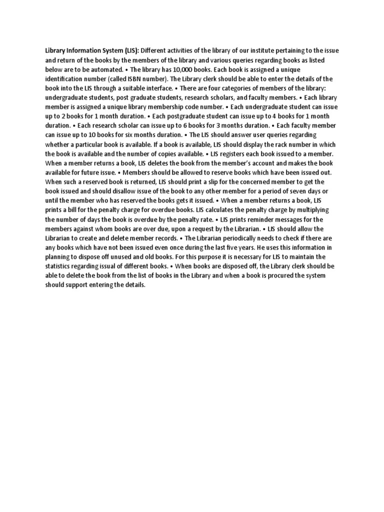 Library Information System Pdf Books Librarian