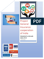 Project General Insurance Cooperation of India: Submitted by Shivansh Dalela XI-E