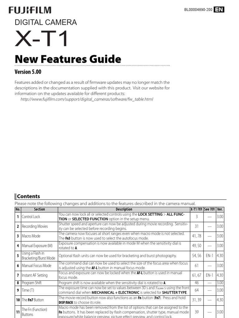 Fujifilm Xt1 Manual