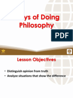 2 Ways of Doing Philosophy