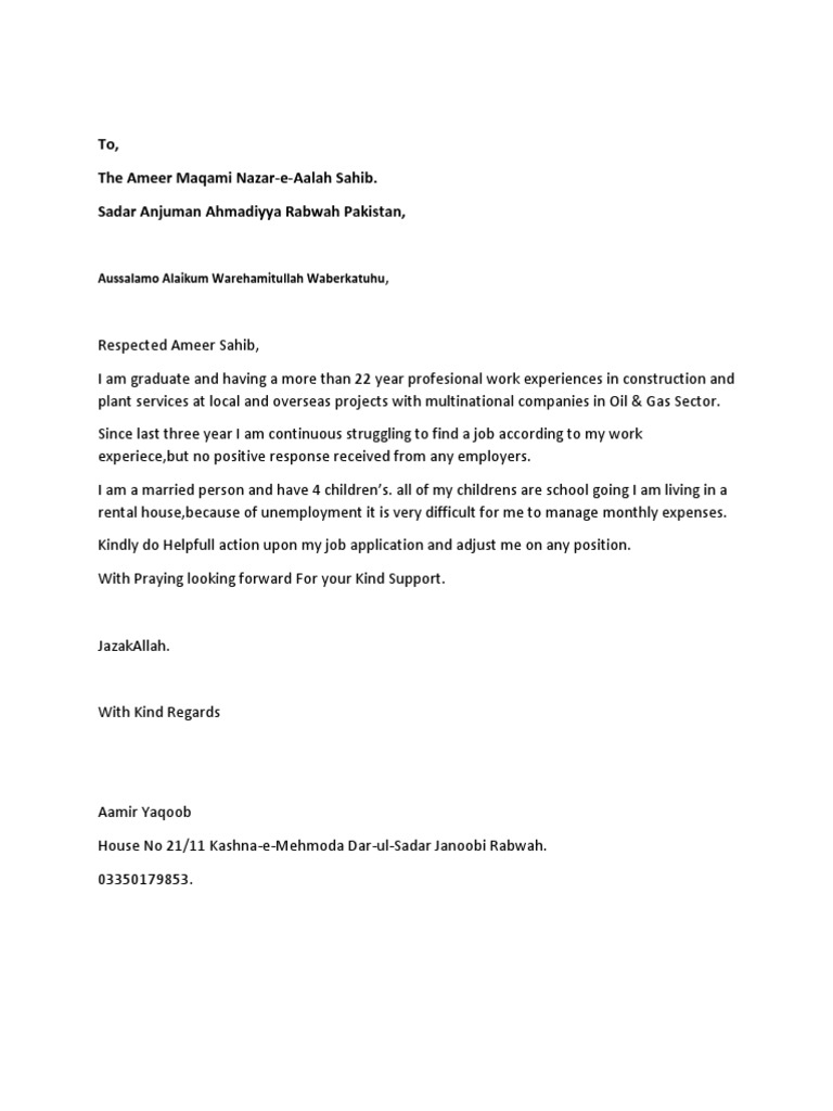 Job Application for Support Assistance | PDF