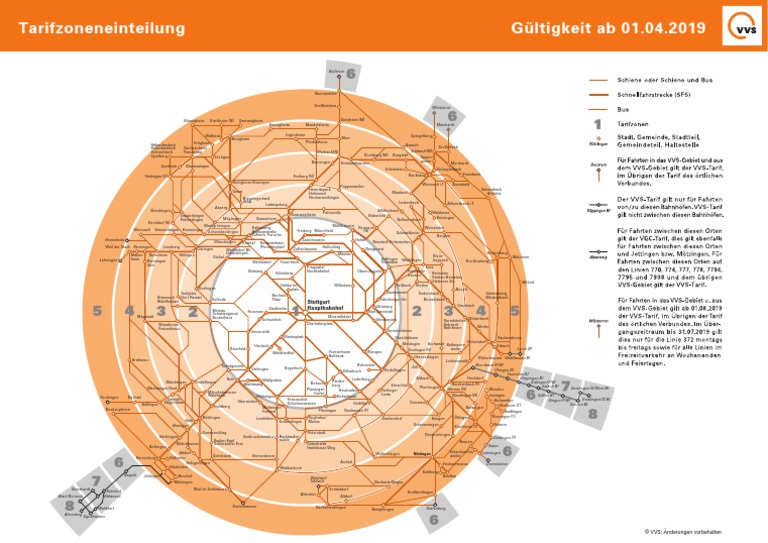 Vvs Stuttgart All Zone Map PDF PDF