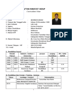CV Daftar Riwayat Hidup PDF